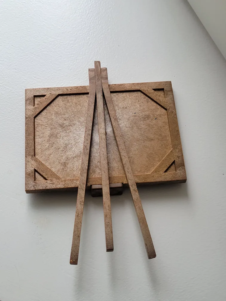 vintage Minature Painting with Easel and paint pots.art.pictures image indicator(3)