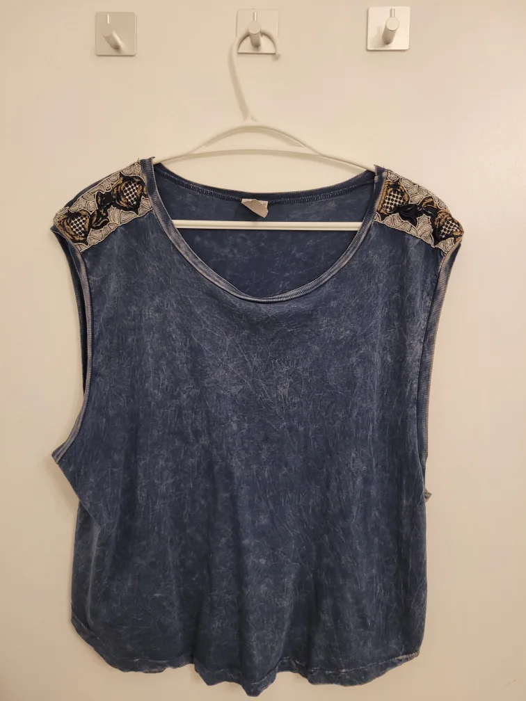 CLOSET CLEAROUT -American Age Blue Tank Top thumbnail