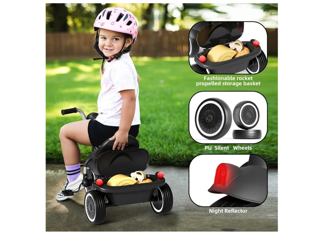 XJD 67i Toddler Kids Tricycle - Black - photo 3