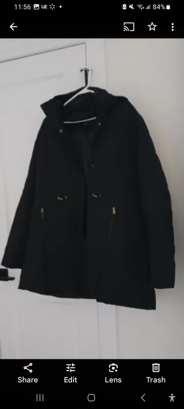 Black winter  jacket with hood women image indicator(2)