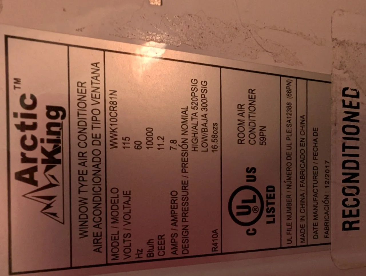 10,000 BTU Arctic King Window Air Conditioner thumbnail
