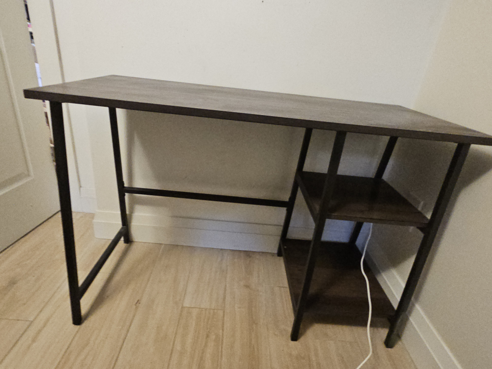 Brown Desk with Shelves - 41.5 x 18.5 inches - photo 2