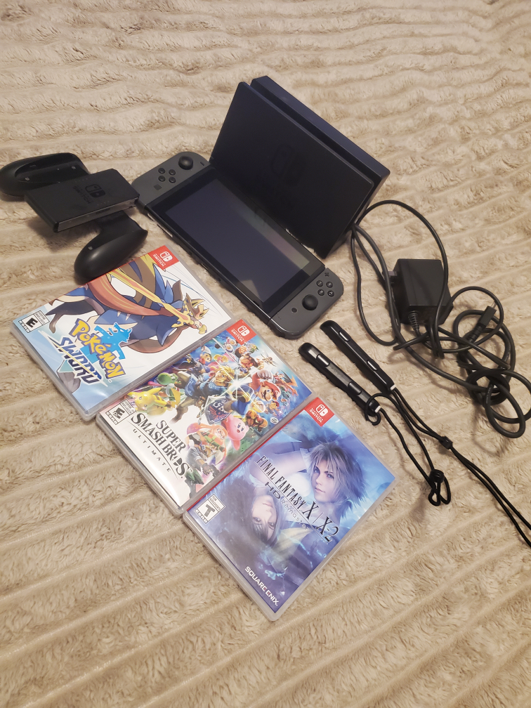 Nintendo Switch Console with Games - photo 2