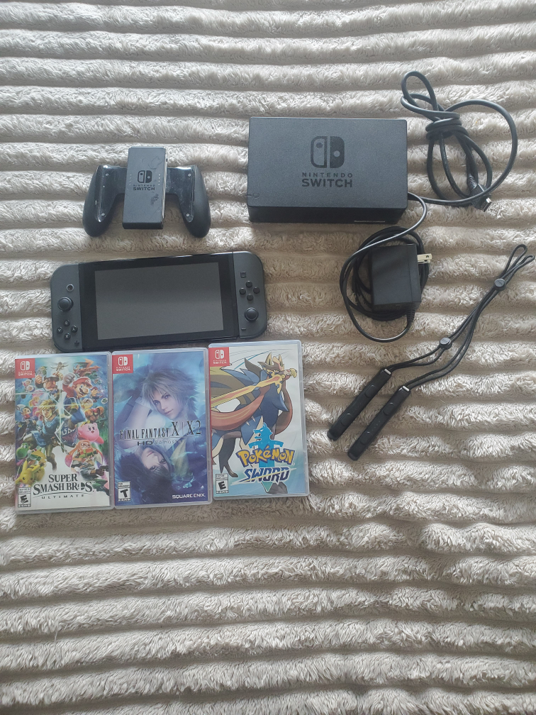 Nintendo Switch Console with Games - photo 3
