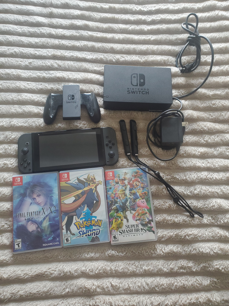 Nintendo Switch Console with Games - photo 4