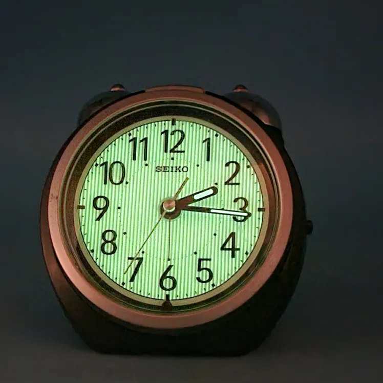 🥳VGC🤩 Seiko Vintage ALARM CLOCK Loud Twin Bell Quiet Sweep