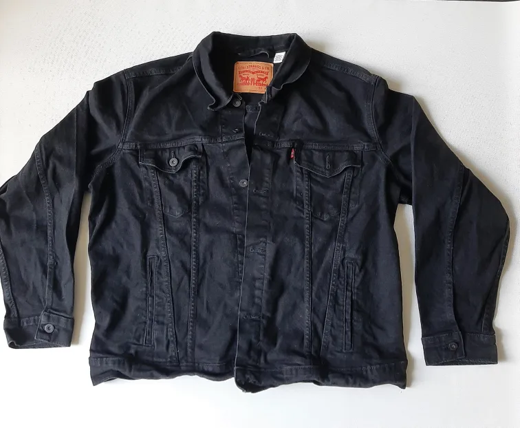 Levi's Black Denim Jacket - Size XL thumbnail
