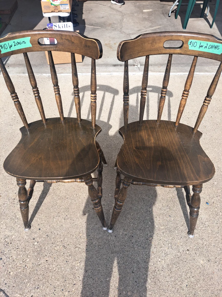 Two Wooden Chairs - $10 thumbnail