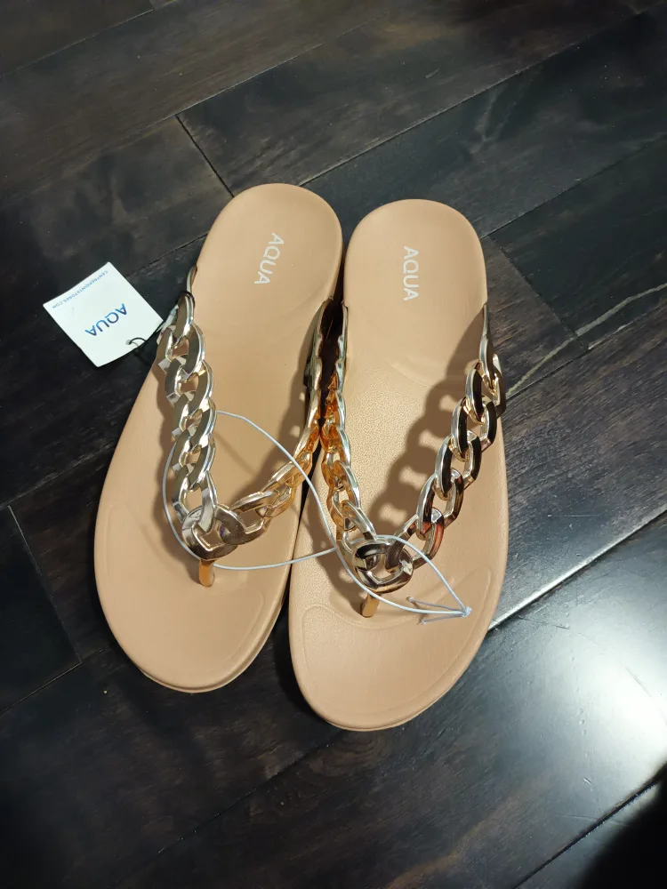 BNWT AQUA Beige Sandals - Size 10 thumbnail