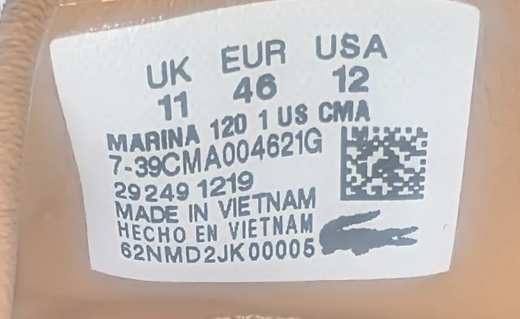 ⚓Lacoste Marina 120 1 US CMA White, Size 12⚓ image indicator(4)