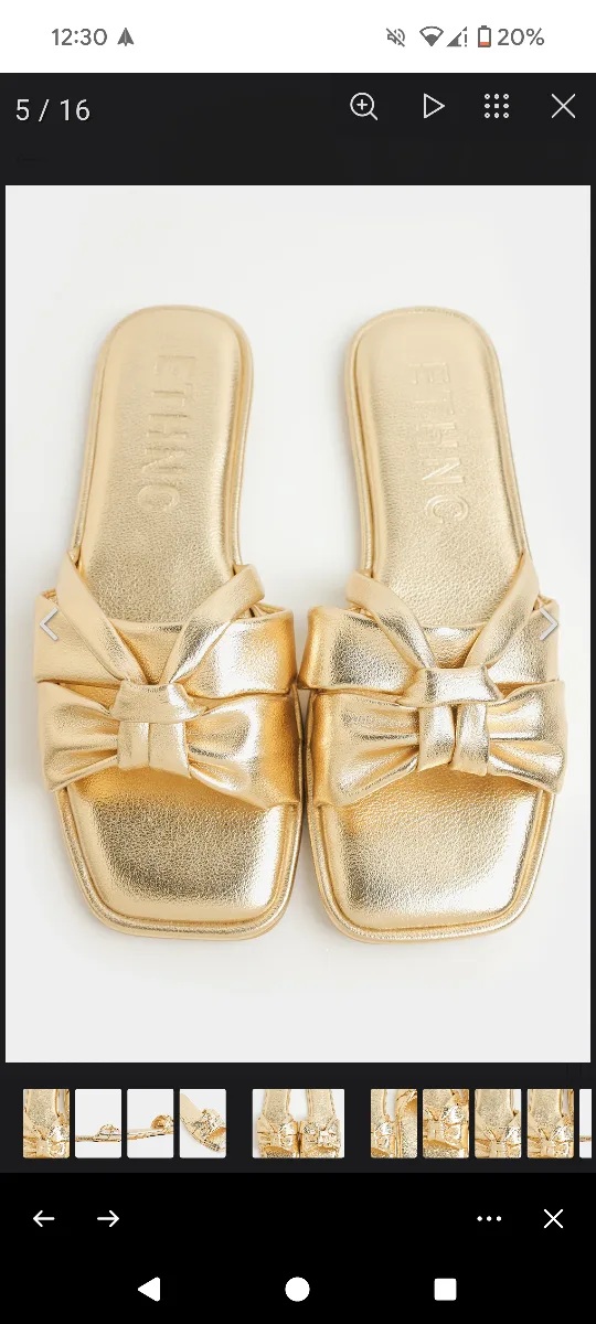 ETHNIC Co Gold Knot Sandals size 39 thumbnail
