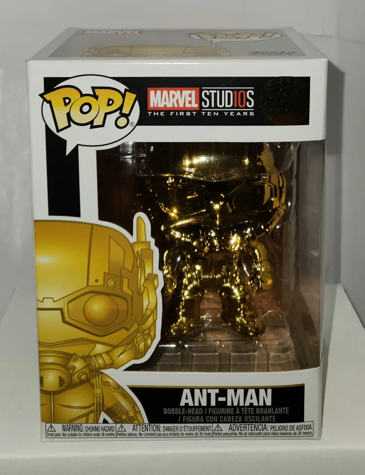 Pick Up Chrome/Gold Ant-Man Funko Pop 10th MCU Anniversary thumbnail