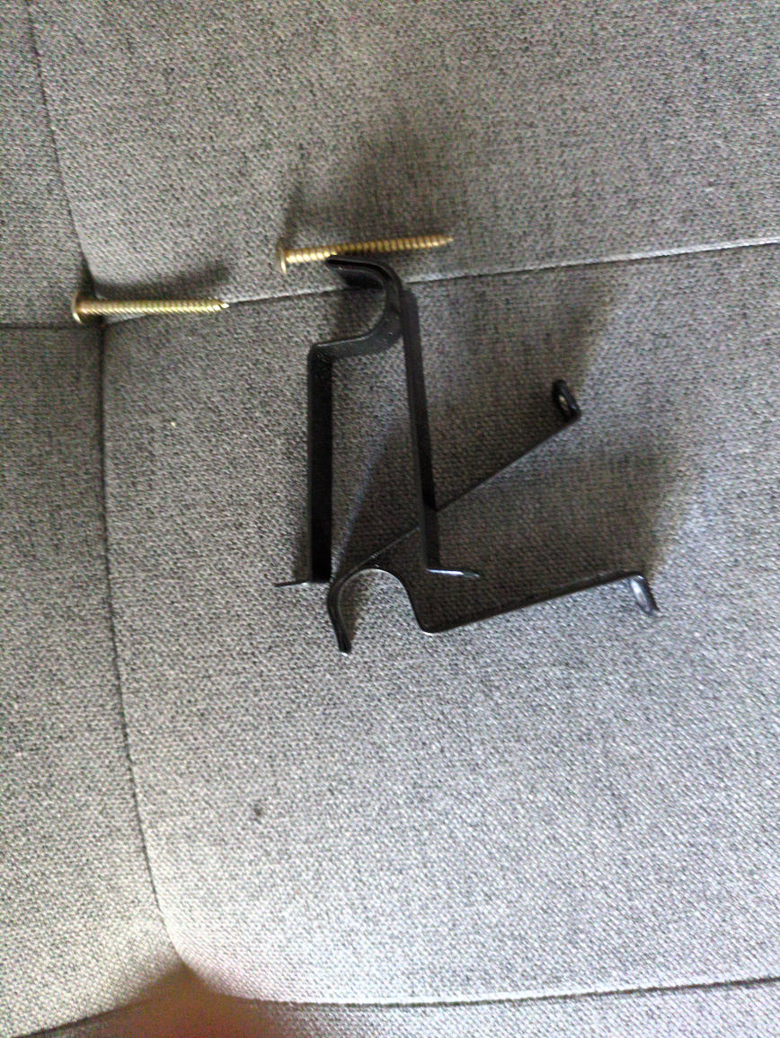 Black Curtain Rod with Brackets - photo 2