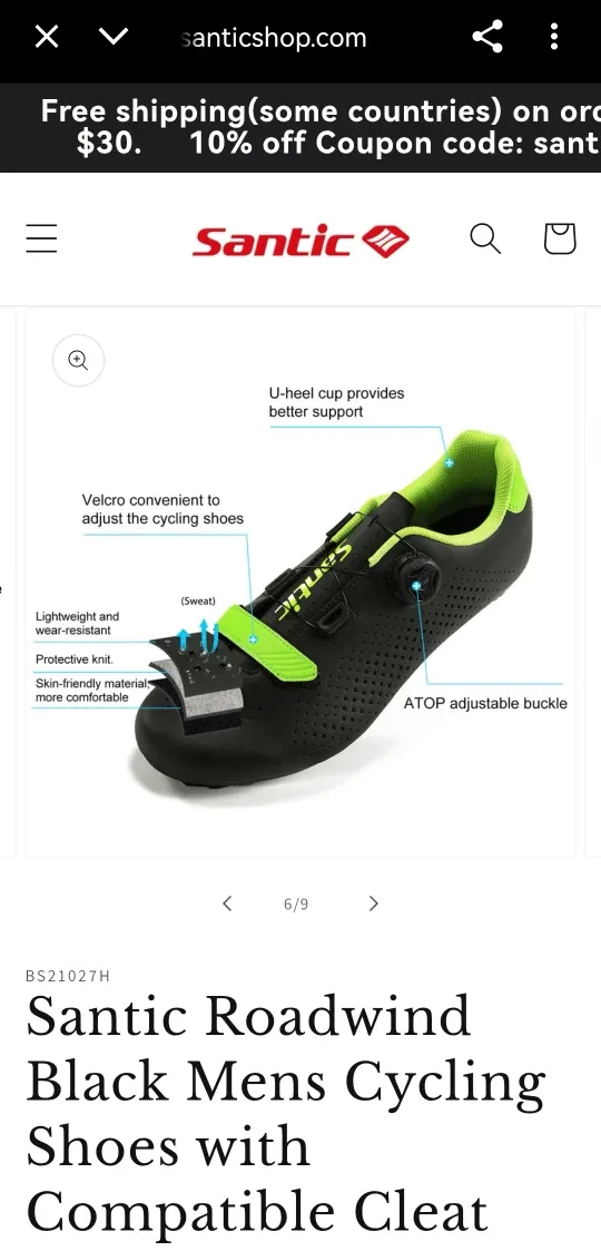 Santic Roadwind Cycling Shoes, Size 12 image indicator(4)