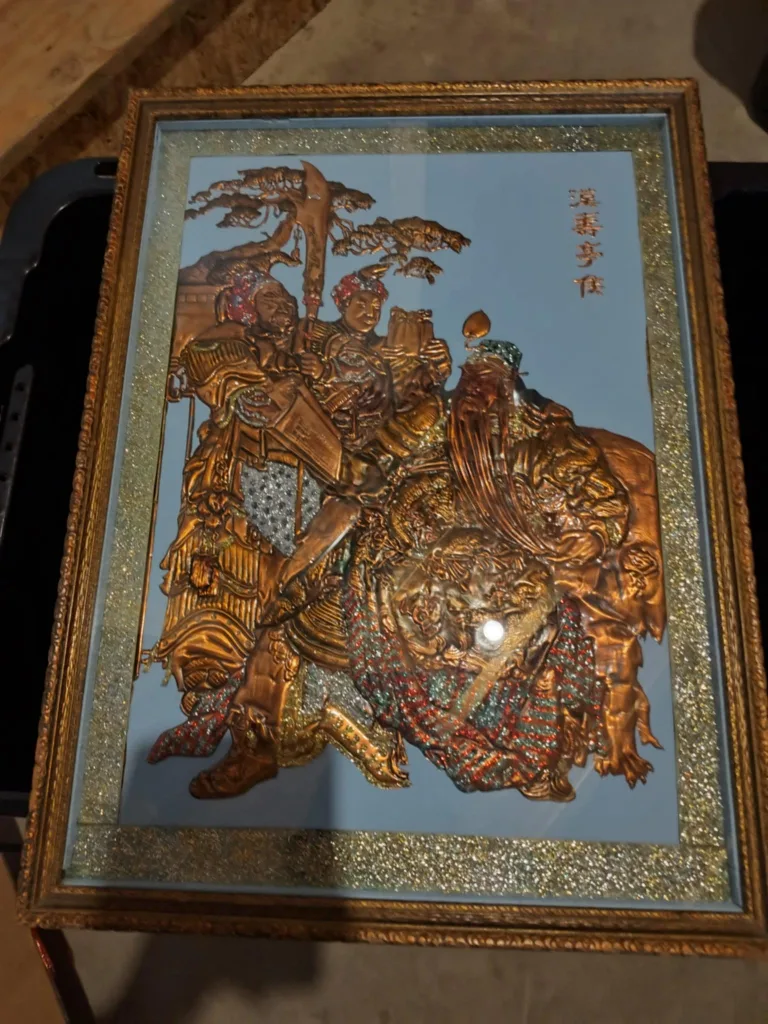 Guan Yu (Guan Gong) and warriors in Framed metal Artwork thumbnail