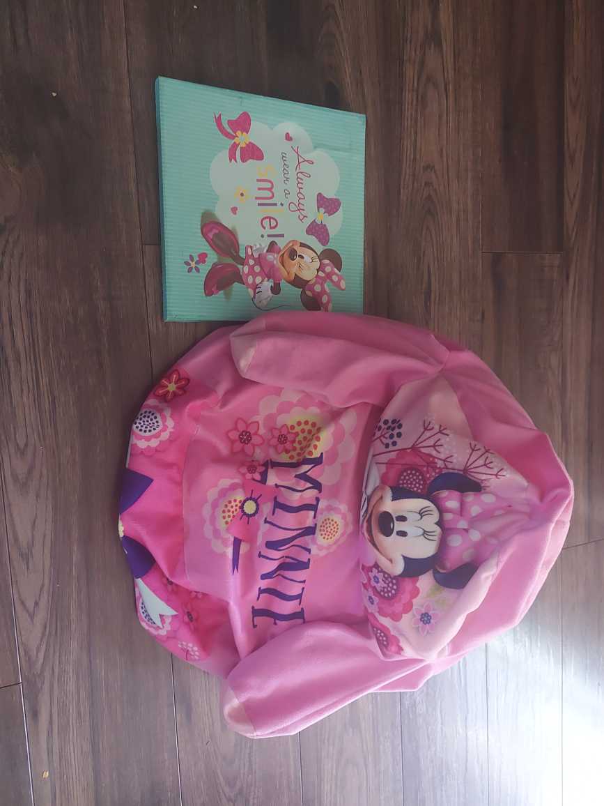 Minnie Mouse Chair with Hanging Picture