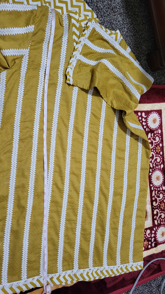 Gold Striped Kurti Set - Size Medium - photo 3