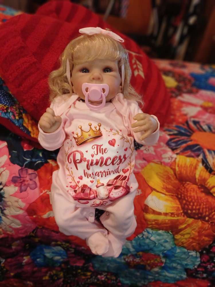 Reborn Baby Doll - Blonde Hair, Blue Eyes - photo 5