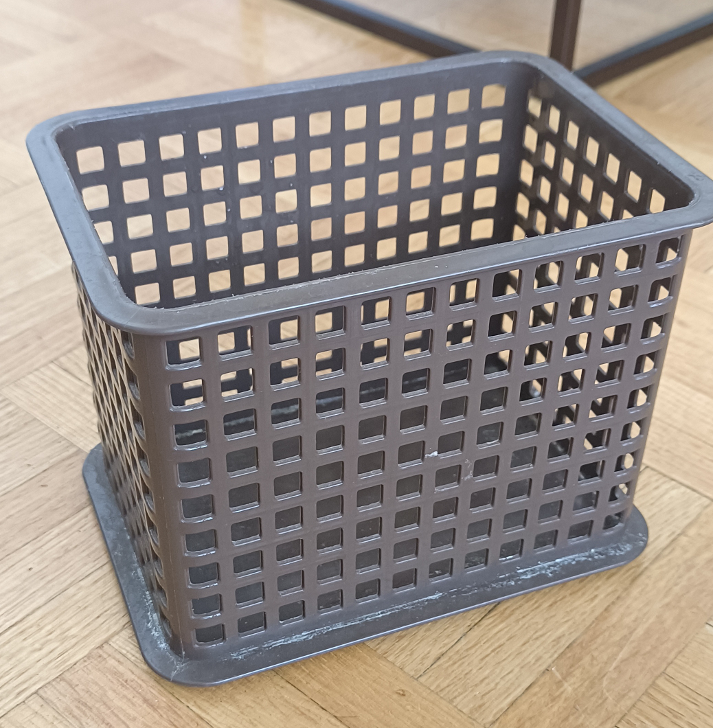 Plastic Storage Basket - Brown