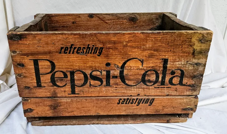 Antique Pepsi-Cola Bottle Wooden Crate Circa 1960’s image indicator(2)