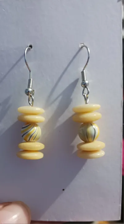 Handmade Beaded Dangle Earrings - Assorted Styles thumbnail