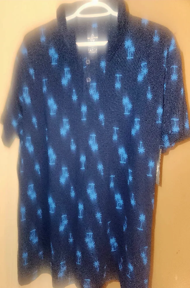 1 Blue Mountain Ridge XXL Polo Shirt 1 Light Blue Shirt thumbnail