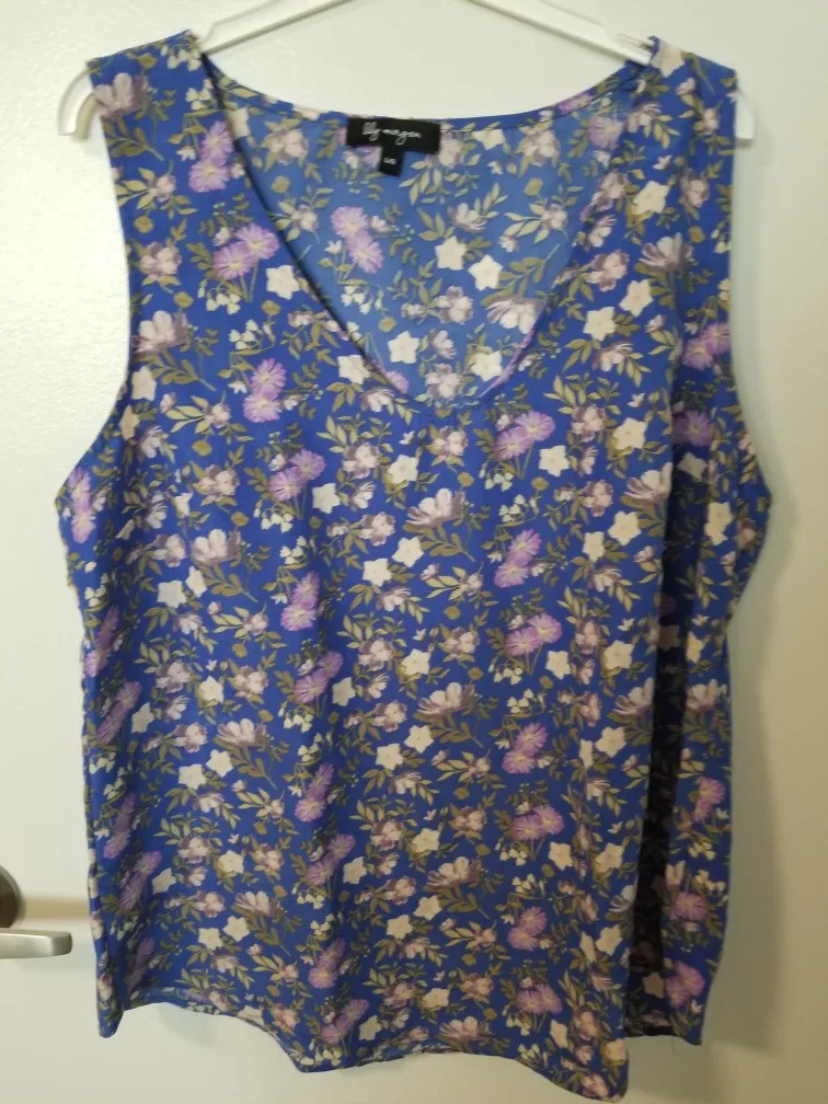Lily Morgan Floral Tank Top - Size L thumbnail