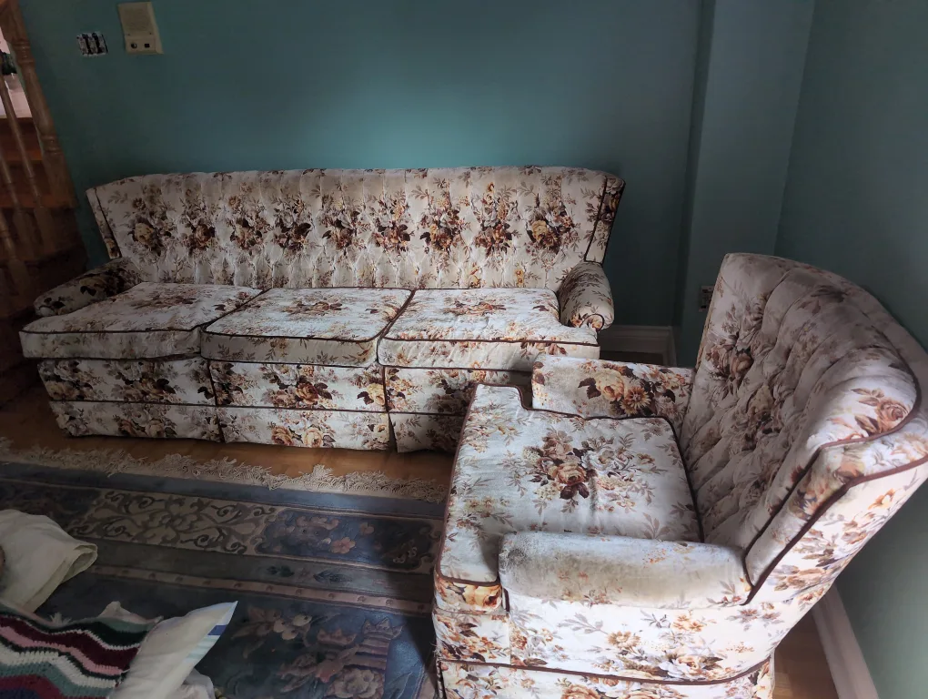 Floral Sofa and Armchair Set thumbnail