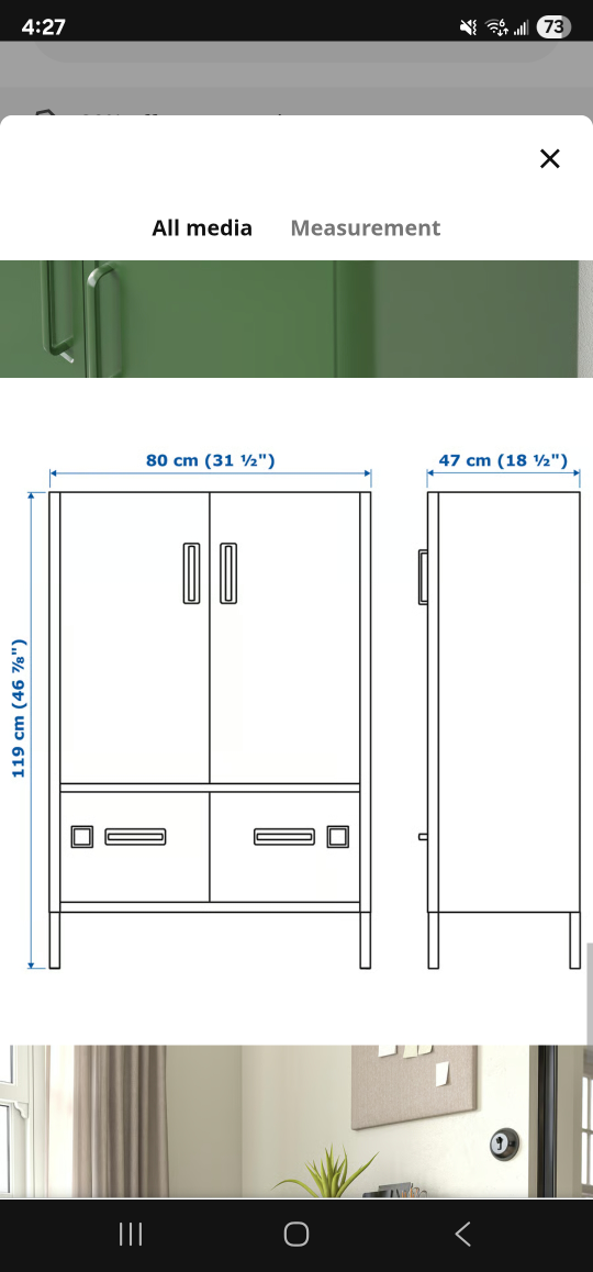 IKEA IDÅSEN Dark Green Cabinet - photo 3