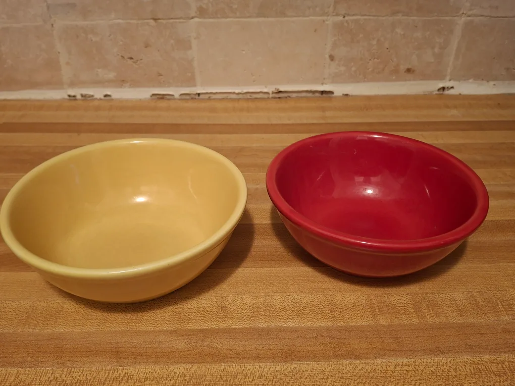 Yellow and Red Ceramic Bowls thumbnail