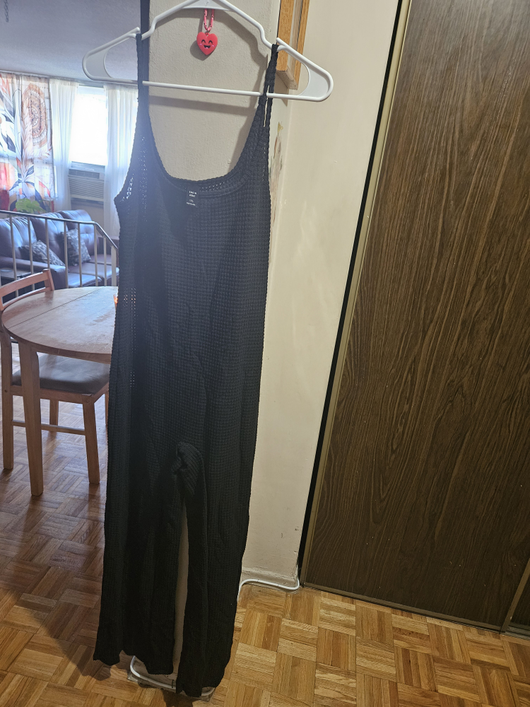 Shein Black Knit Jumpsuit - Size 1XL