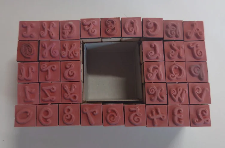 Swirl Alphabet Rubber Stamp Set image indicator(2)