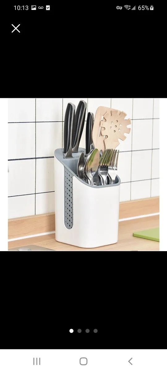 Cutlery Organizer - White & Gray thumbnail