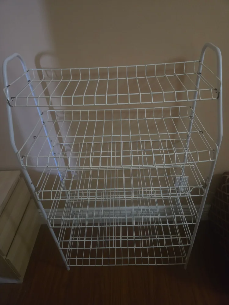 Large White Shelf Shoe Rack thumbnail