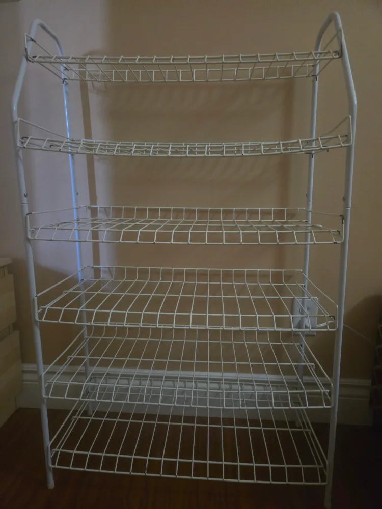 Large White Shelf Shoe Rack image indicator(2)