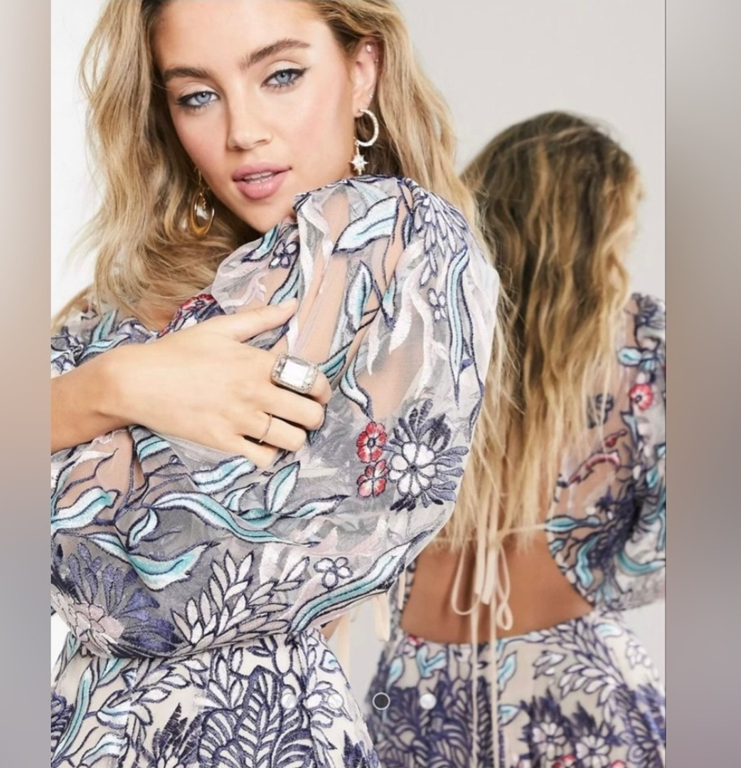 ASOS EDITION FLORAL Embroidered Maxi Dress - photo 3