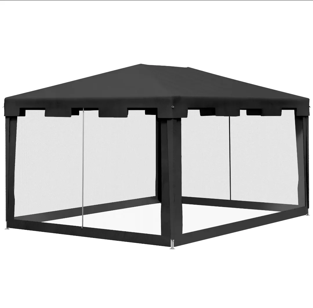 🌞 10 × 13 ft Outdoor Gazebo Canopy with Mesh Sidewalls image indicator(2)