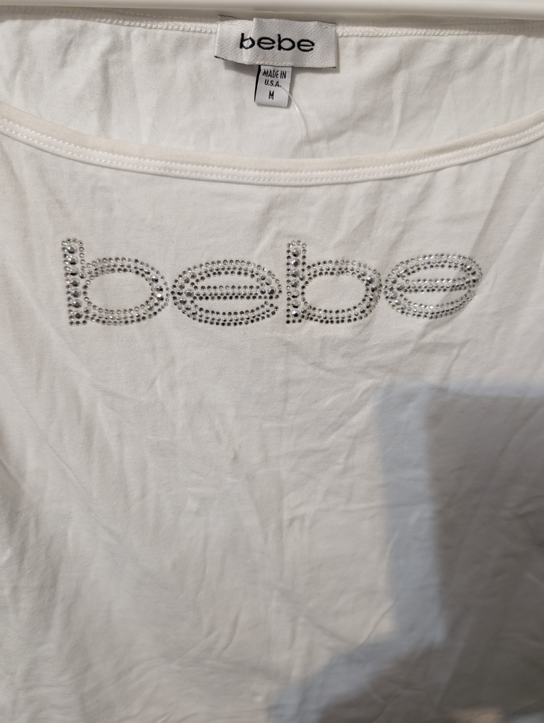 Bebe White Off-Shoulder Top - Size M - photo 2