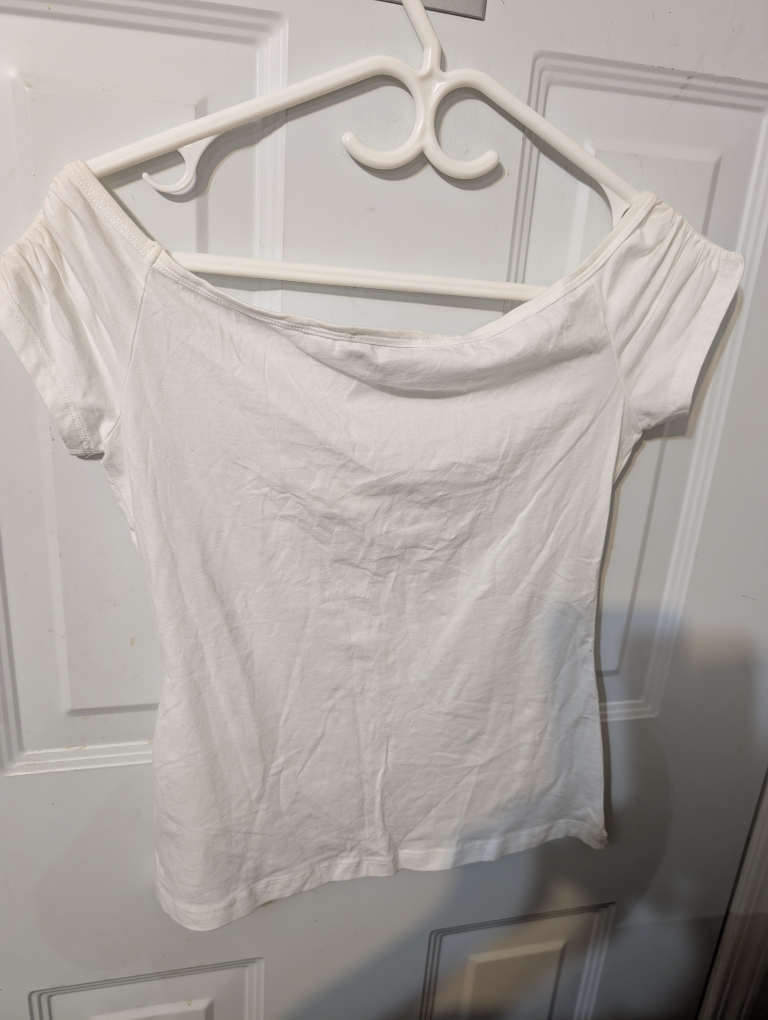 Bebe White Off-Shoulder Top - Size M - photo 3