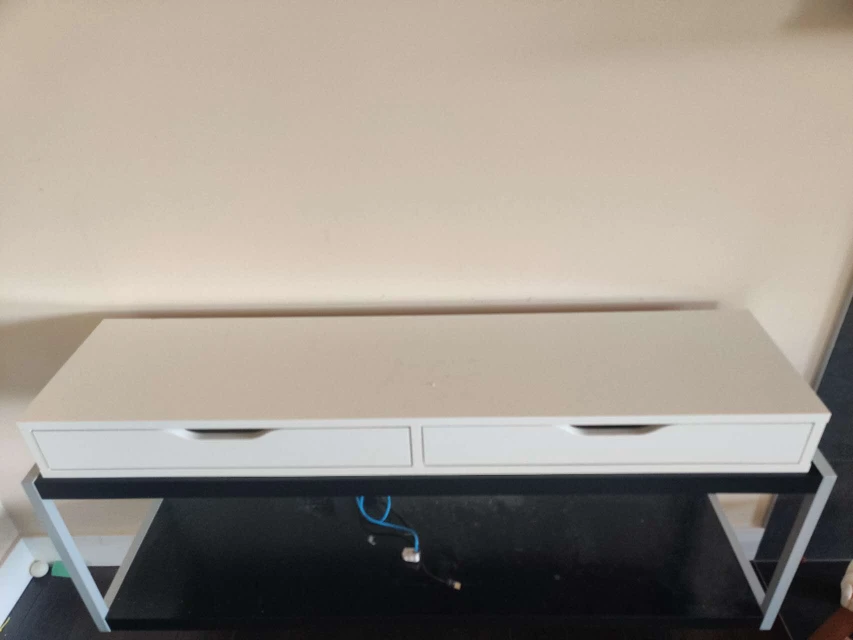 White Desk with Drawers