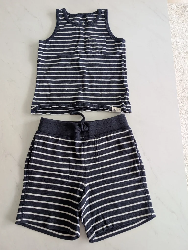 Gap Toddler Striped Tank & Shorts Set size 2/3 years thumbnail