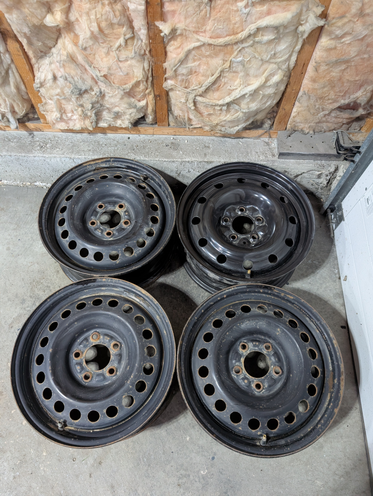 (4)-16 Inch Steel Rims 5x114.3