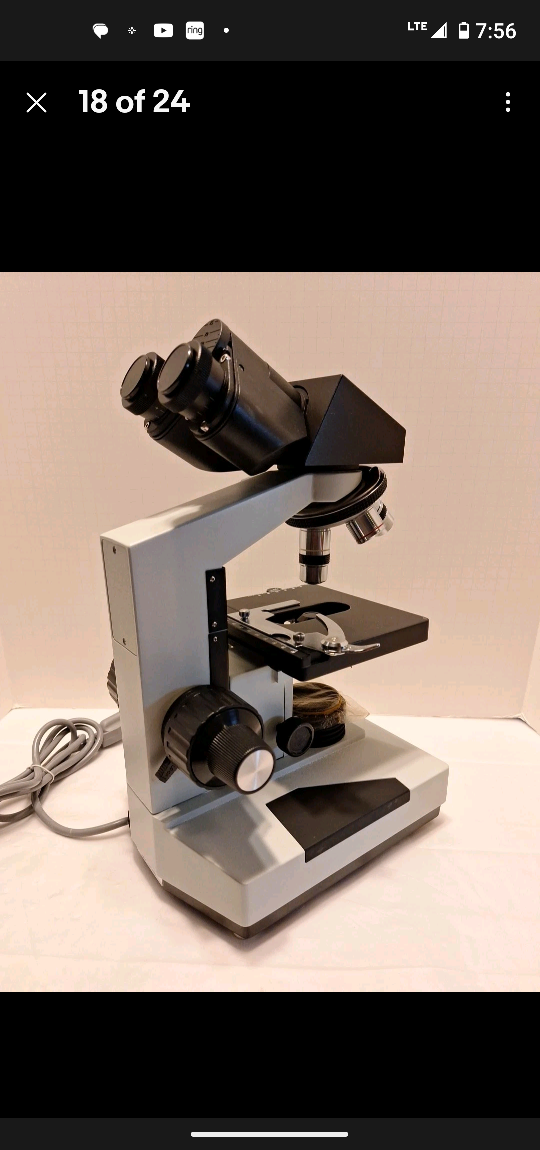 AmScope 40x-1000x Compound Binocular Microscope Biology Med Lab - photo 3