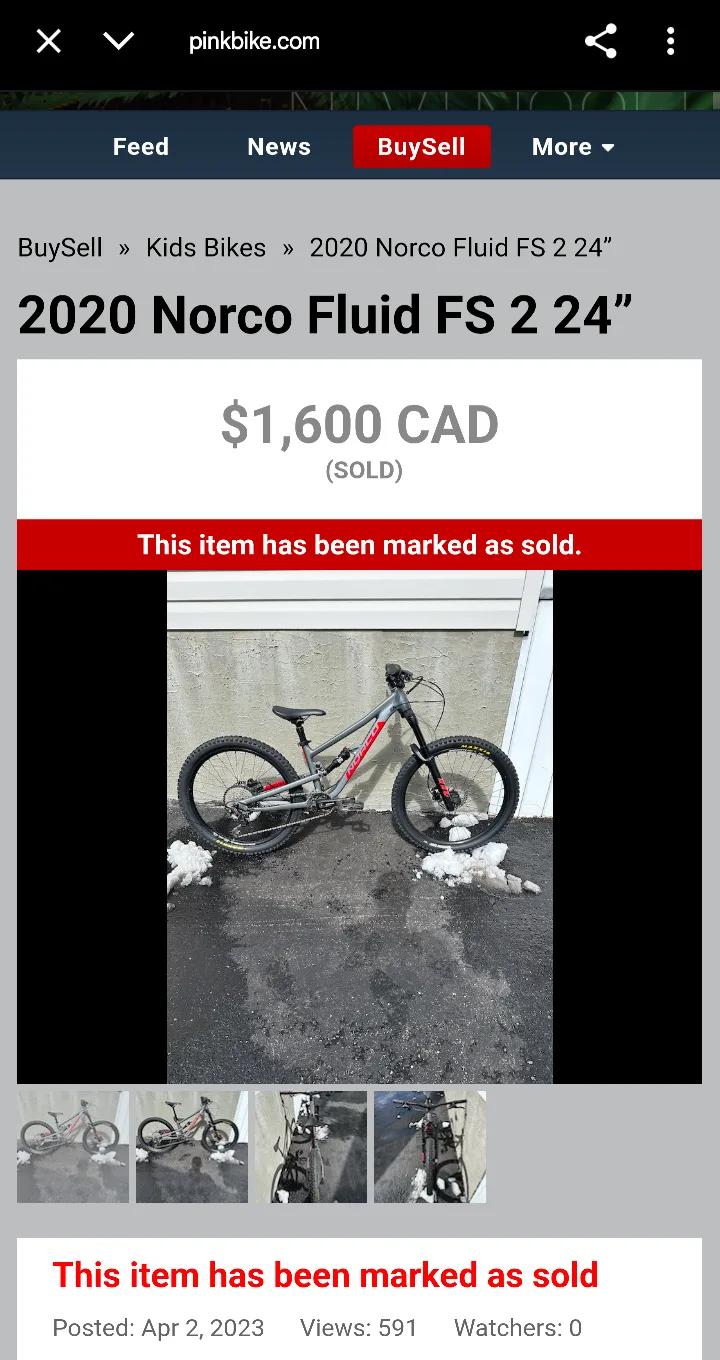 2020 Norco Fluid FS 2 24" - $1000 (OBO) image indicator(8)