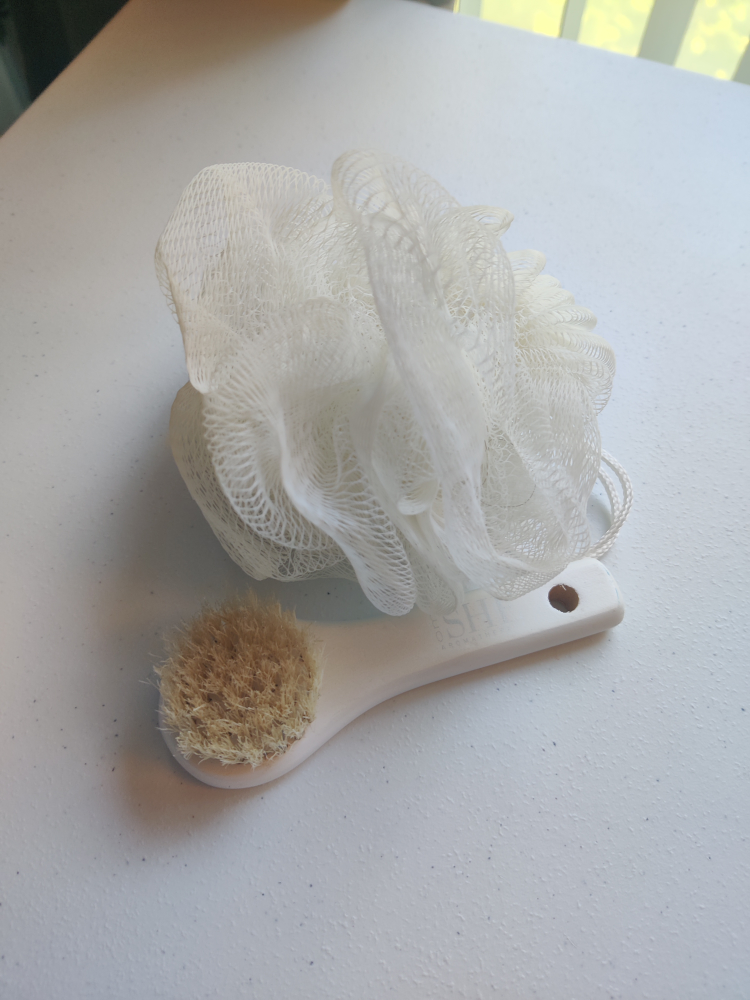Bath Brush and Loofah Set