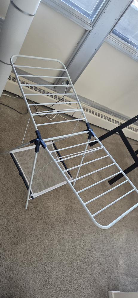 White Foldable Clothes Drying Rack