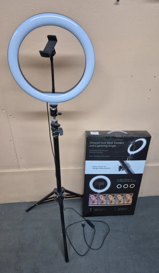 Halo 10" LED Ring Light with Floor Stand - New thumbnail