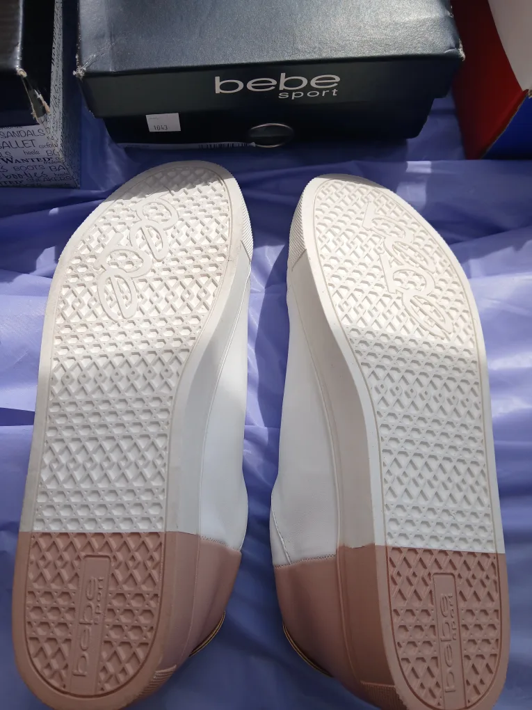 Bebe Sport White Sneakers Size 8.5 image indicator(4)