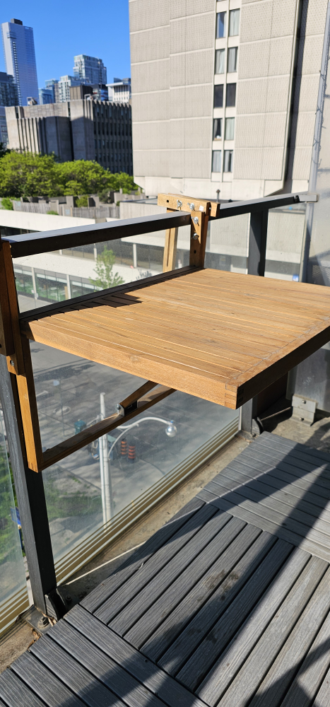 Foldable Balcony Table - Wood - photo 2