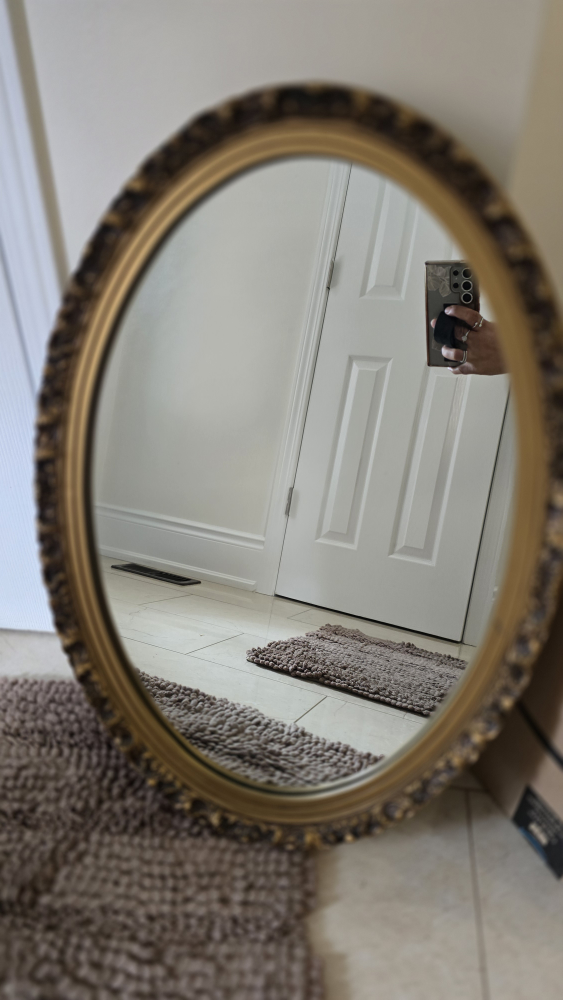 Gold Ornate Oval Mirror
